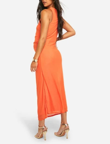 Rochie lunga Boohoo maternity, portocaliu Portocaliu