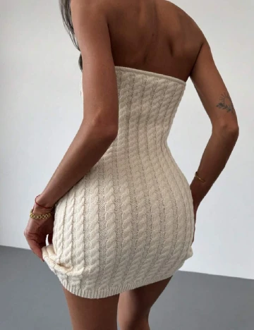 Rochie scurta SHEIN, crem