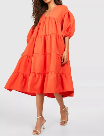 Rochie medie Boohoo, portocaliu