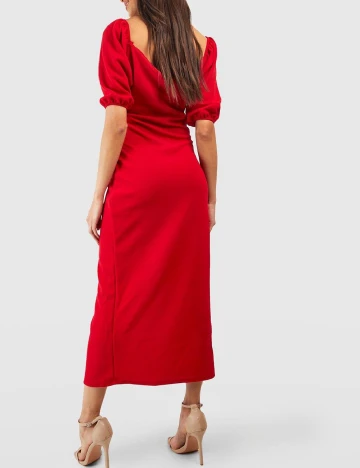 Rochie medie Boohoo, rosu
