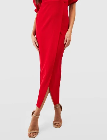 Rochie medie Boohoo, rosu