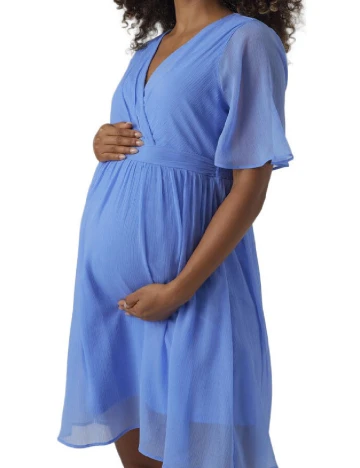 Rochie scurta Vero Moda Maternity, albastru