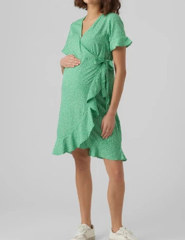 Rochie scurta Vero Moda Maternity, verde