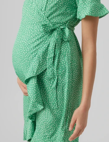 Rochie scurta Vero Moda Maternity, verde