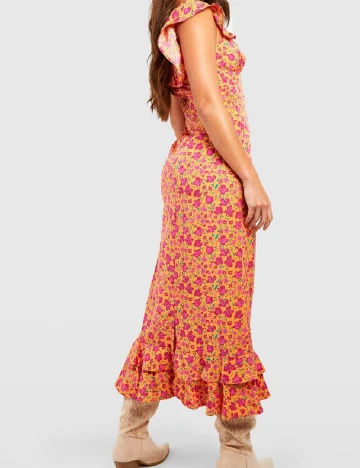 Rochie medie Boohoo, floral print