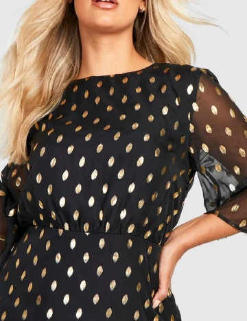 Rochie scurta Boohoo Plus Size, negru