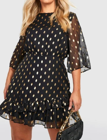 Rochie scurta Boohoo Plus Size, negru