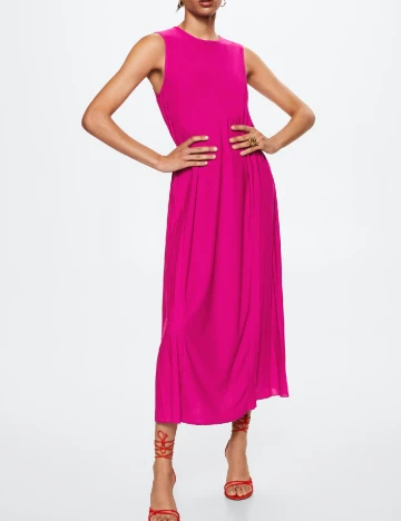 Rochie lunga Mango, roz Roz