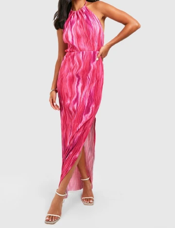 Rochie lunga Boohoo, roz