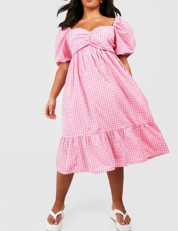 Rochie medie Boohoo Plus Size, roz