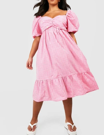 Rochie medie Boohoo Plus Size, roz