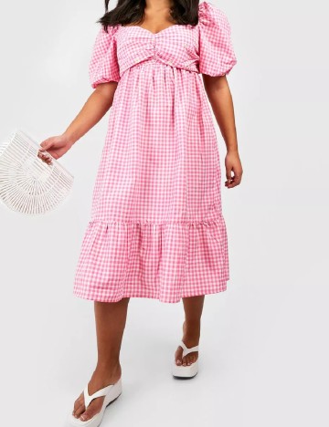 Rochie medie Boohoo Plus Size, roz