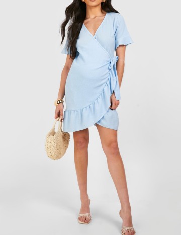 Rochie scurta Boohoo maternity, bleu