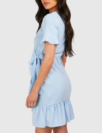 Rochie scurta Boohoo maternity, bleu