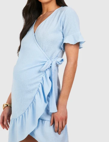 Rochie scurta Boohoo maternity, bleu