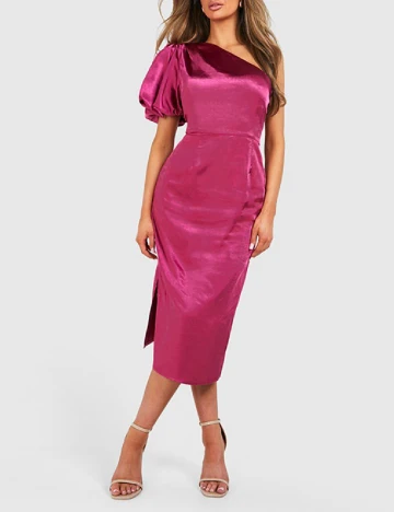 Rochie medie Boohoo, magenta