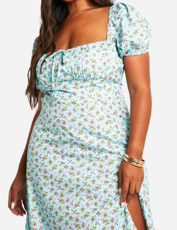 Rochie lunga Boohoo Plus Size, turcoaz