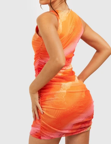 Rochie scurta Boohoo, portocaliu Portocaliu