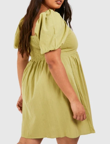 Rochie scurta Boohoo Plus Size, verde Verde