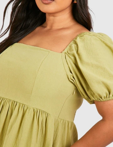 Rochie scurta Boohoo Plus Size, verde Verde