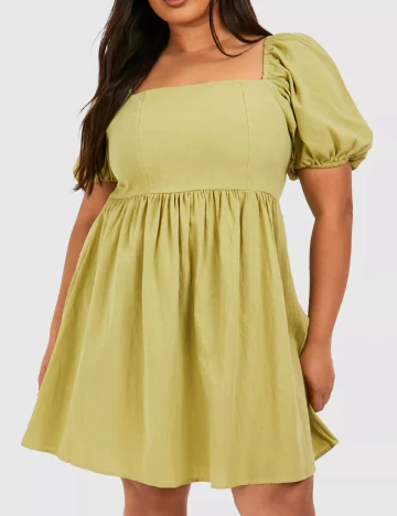 Rochie scurta Boohoo Plus Size, verde Verde