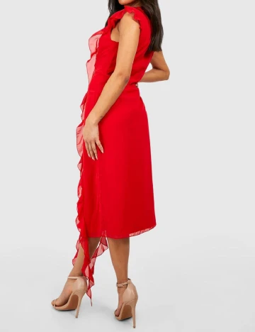 Rochie medie Boohoo, rosu
