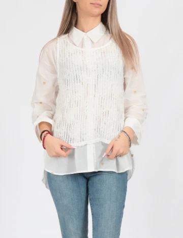 Maiou Vero Moda, alb Alb