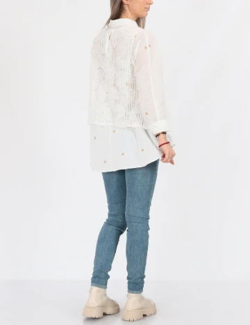 Maiou Vero Moda, alb Alb