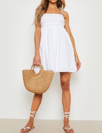Rochie scurta Boohoo, alb