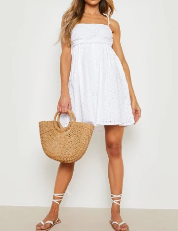 Rochie scurta Boohoo, alb