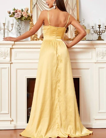 Rochie lunga Miss ord, galben