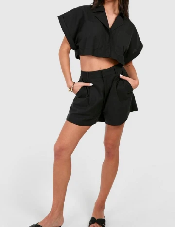 Top Boohoo, negru