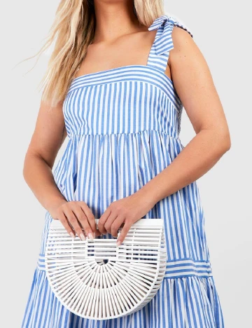 Rochie lunga Boohoo Plus Size, albastru