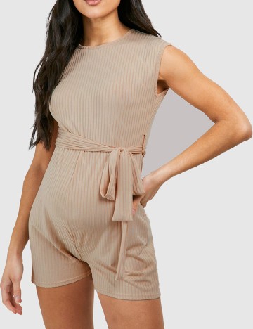 Salopeta Boohoo maternity, crem