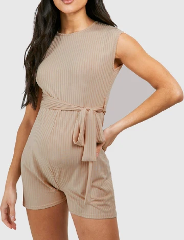 Salopeta Boohoo maternity, crem