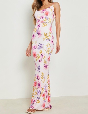 Rochie lunga Boohoo, floral print