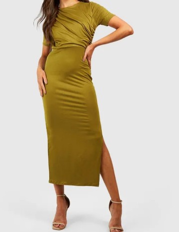 Rochie medie Boohoo, verde