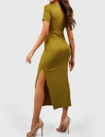 Rochie medie Boohoo, verde Verde