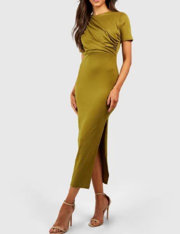 Rochie medie Boohoo, verde