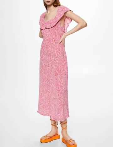 Rochie medie Mango, roz Roz