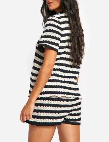 Compleu De Plaja Boohoo maternity, alb/negru