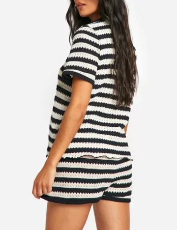 Compleu De Plaja Boohoo maternity, alb/negru