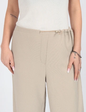 Pantaloni Vila, crem
