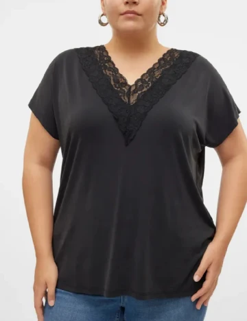 Bluza Vero Moda Curve, negru Negru