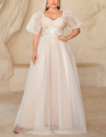 Rochie lunga SHEIN CURVE, crem