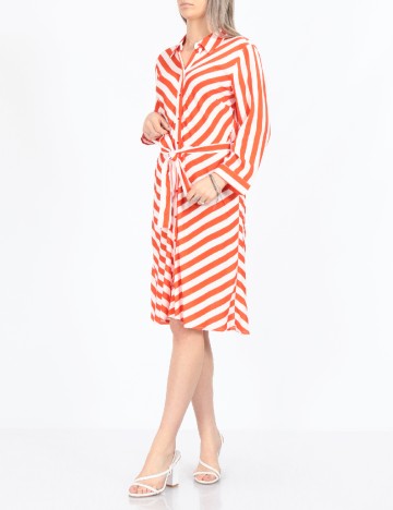 Rochie scurta Y.A.S, portocaliu/alb