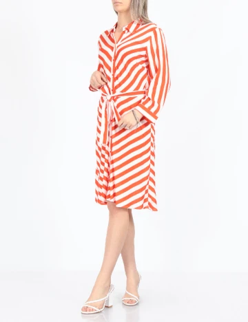 Rochie scurta Y.A.S, portocaliu/alb