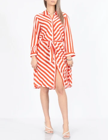 Rochie scurta Y.A.S, portocaliu/alb
