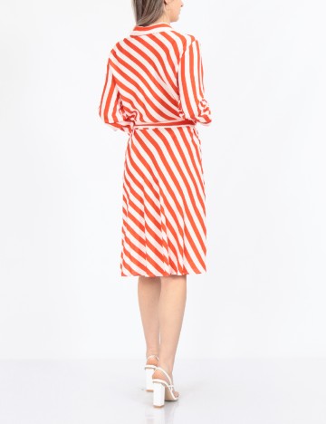 Rochie scurta Y.A.S, portocaliu/alb
