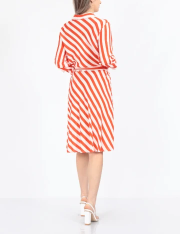 Rochie scurta Y.A.S, portocaliu/alb